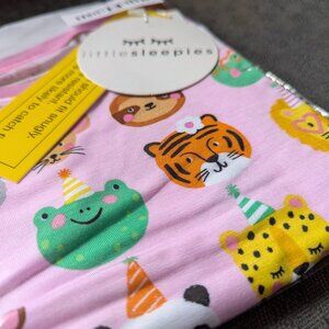 Little Sleepies "Pink Party Pals" long sleeve, 2-piece, pajama set, size 9/10